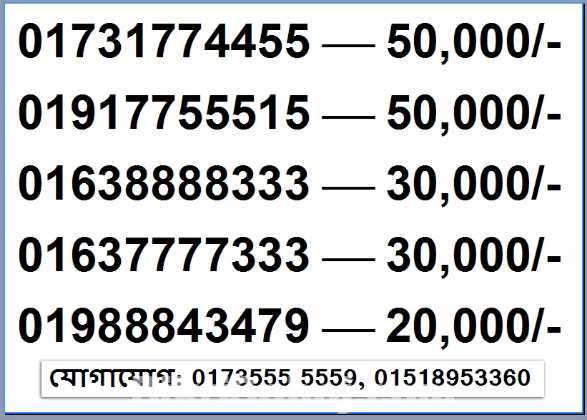 Vip Sim Number Gp, ROBI, BANGLALINK, AIRTEL, TELETALK